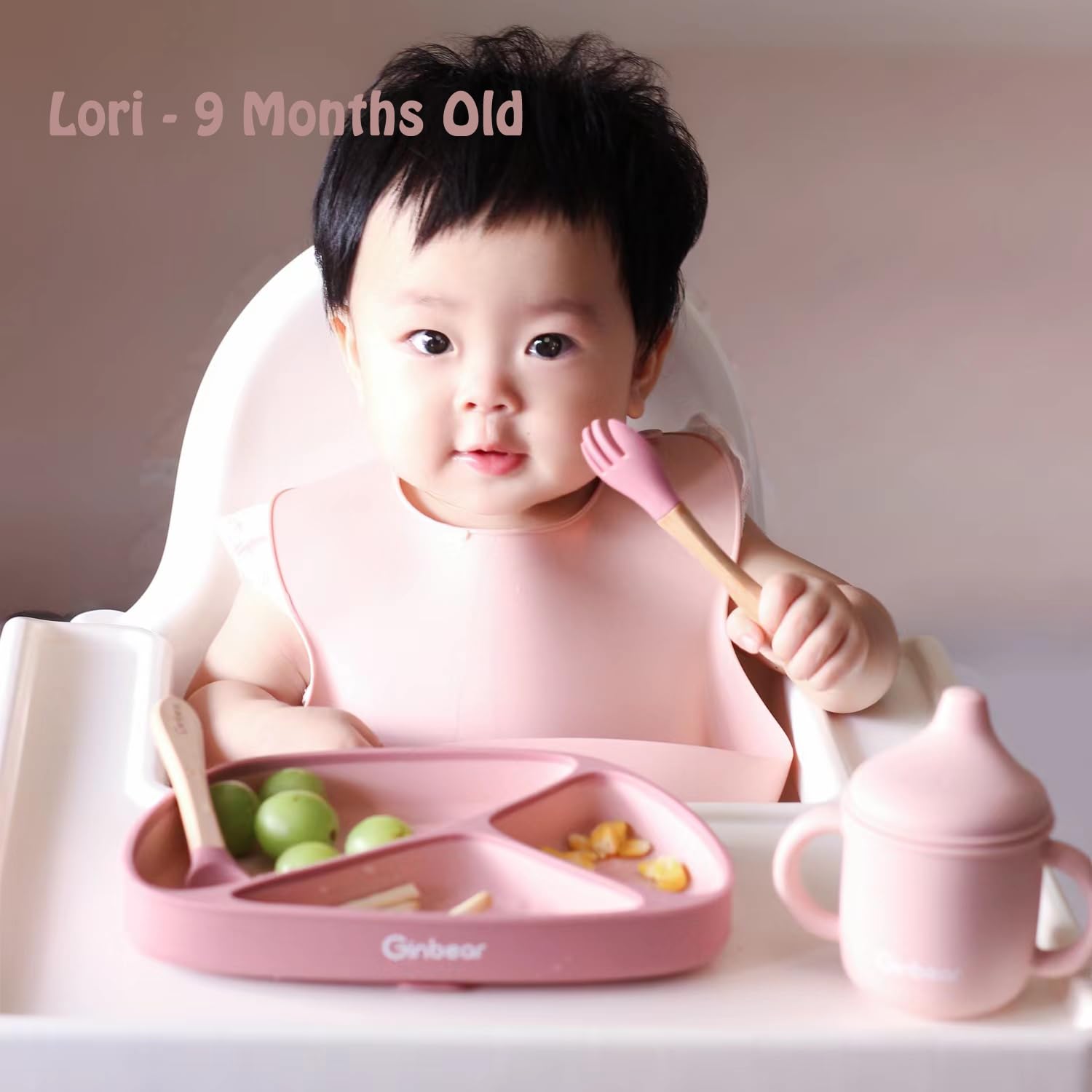 The Tribalist - Ginbear: Silicone Baby Spoon and Fork Set for Kids 6+ Months