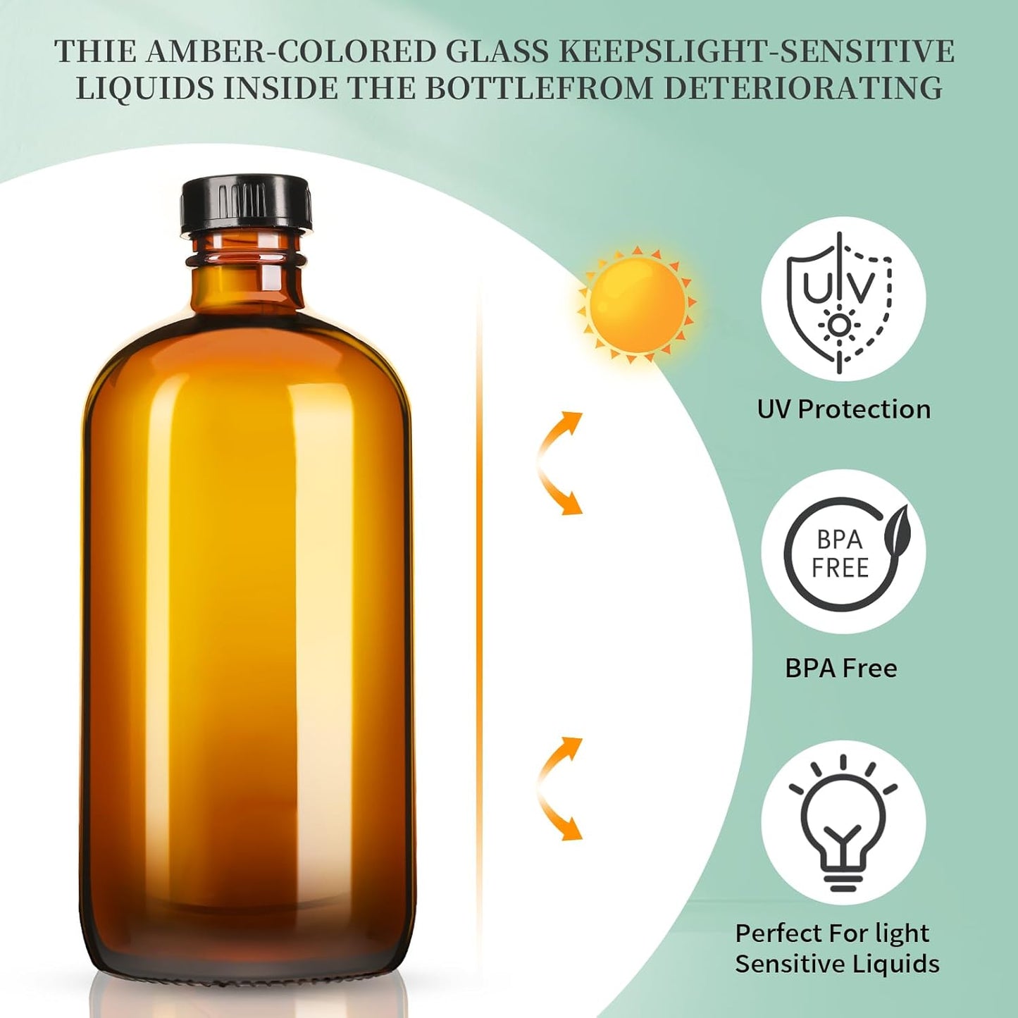 GIVAMEIHF: Amber Glass Spray Bottles - 2 Pack, 16 oz - The Tribalist