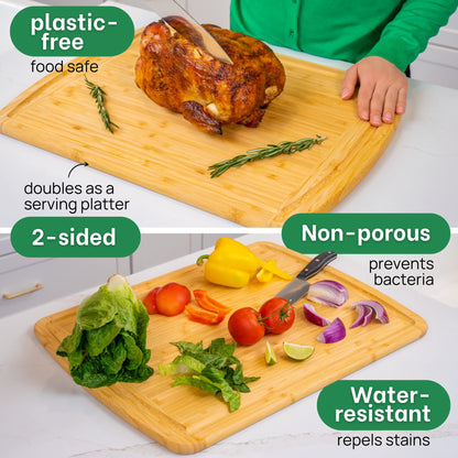 GREENER CHEF Multiple Sizes Cutting Board with Lifetime Replacements - The Tribalist