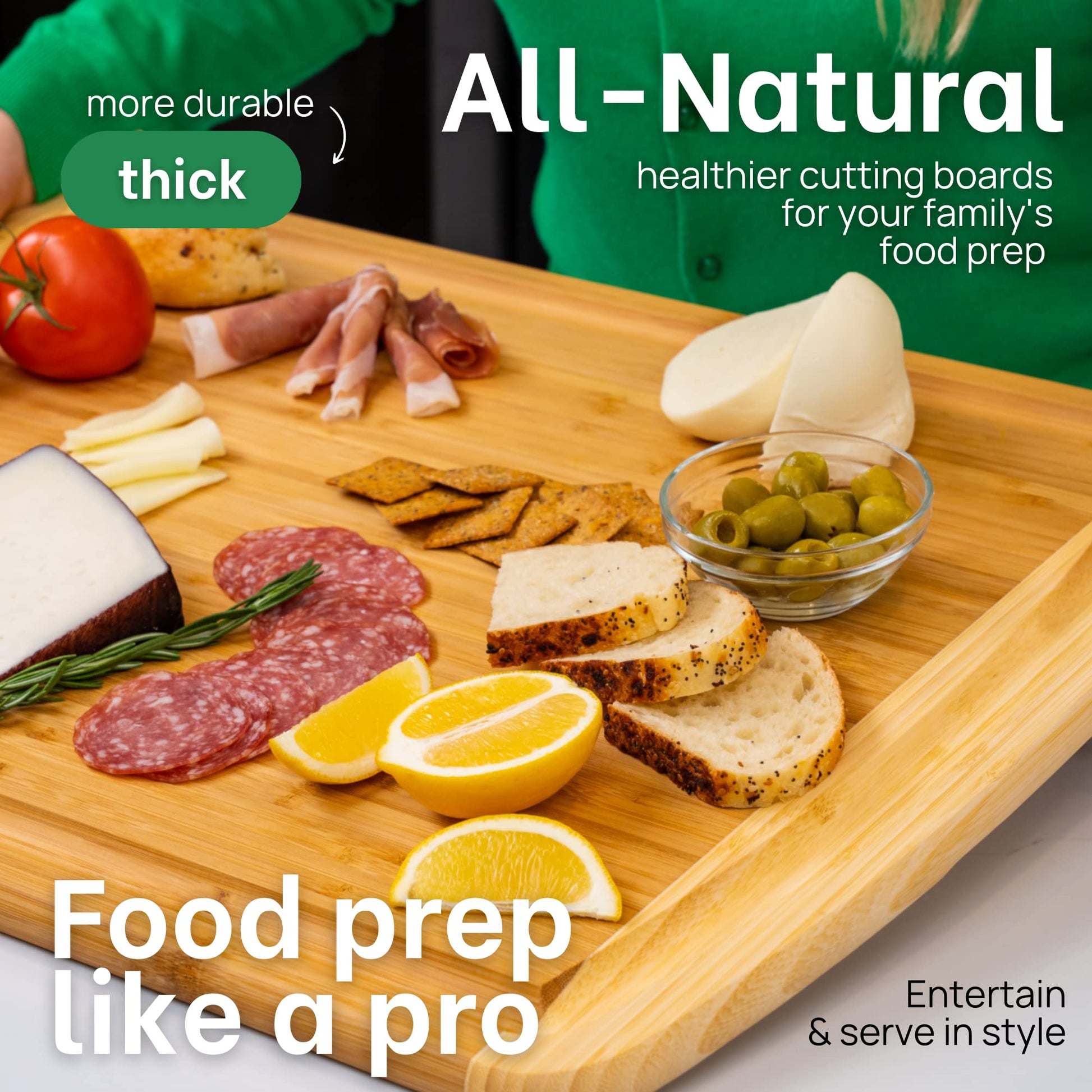 GREENER CHEF Multiple Sizes Cutting Board with Lifetime Replacements - The Tribalist