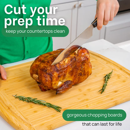 GREENER CHEF Multiple Sizes Cutting Board with Lifetime Replacements - The Tribalist