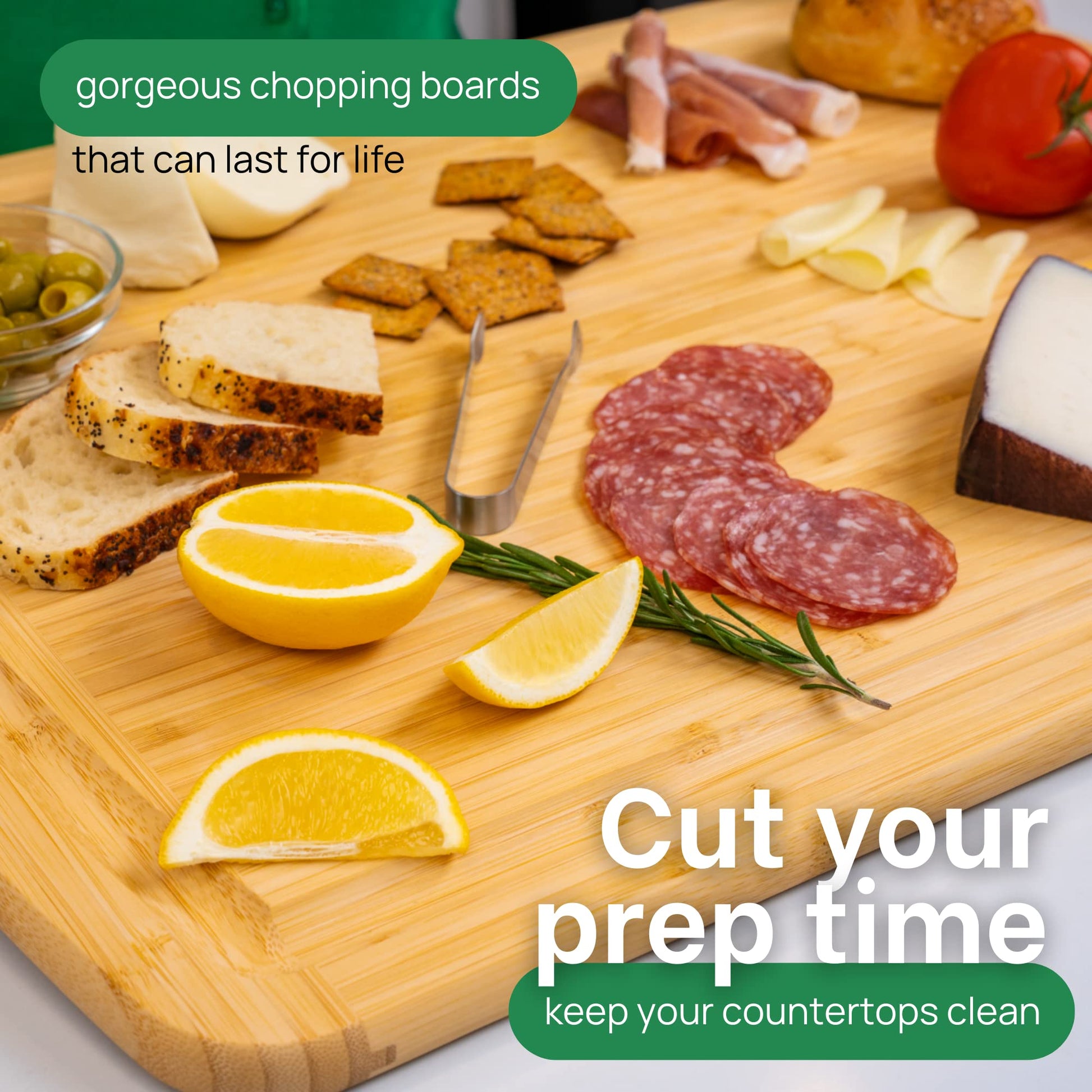 GREENER CHEF Multiple Sizes Cutting Board with Lifetime Replacements - The Tribalist