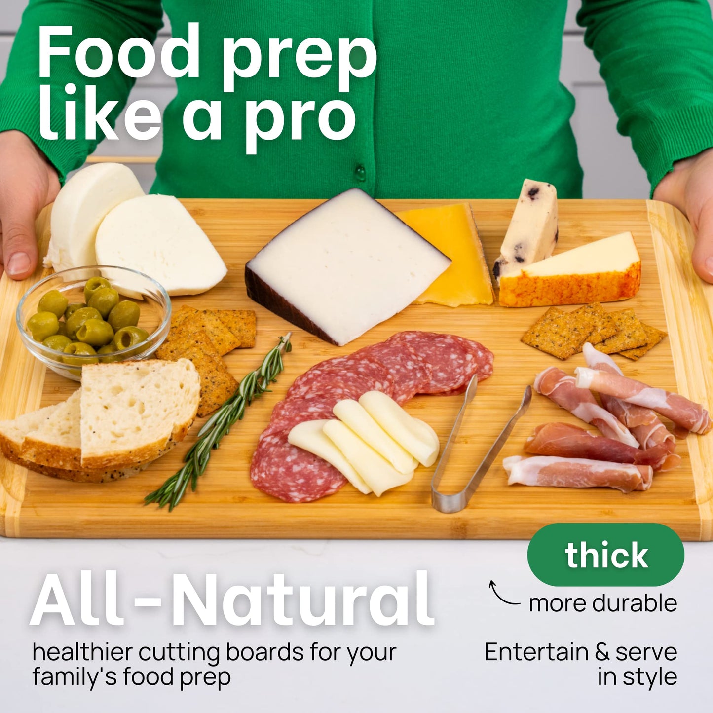 GREENER CHEF Multiple Sizes Cutting Board with Lifetime Replacements - The Tribalist