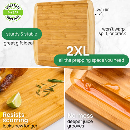 GREENER CHEF Multiple Sizes Cutting Board with Lifetime Replacements - The Tribalist