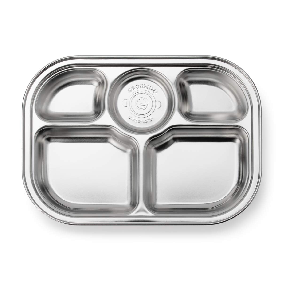 The Tribalist - Grosmimi Grosmimi: 304 Stainless Steel Divided Plate with Silicone Suction