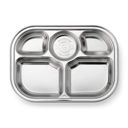 The Tribalist - Grosmimi Grosmimi: 304 Stainless Steel Divided Plate with Silicone Suction