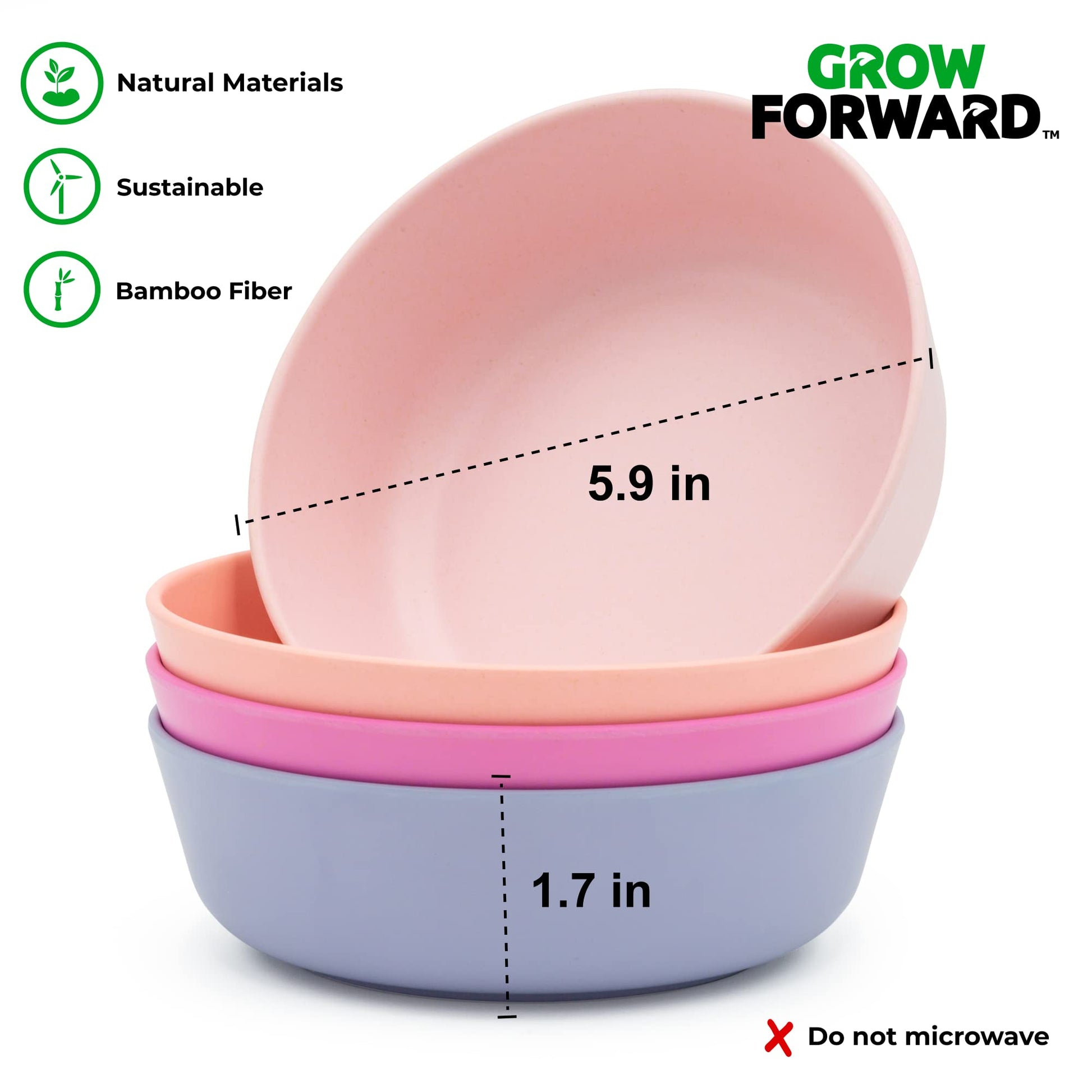 The Tribalist - Grow Forward: Kids Bamboo Bowl and Plate Set