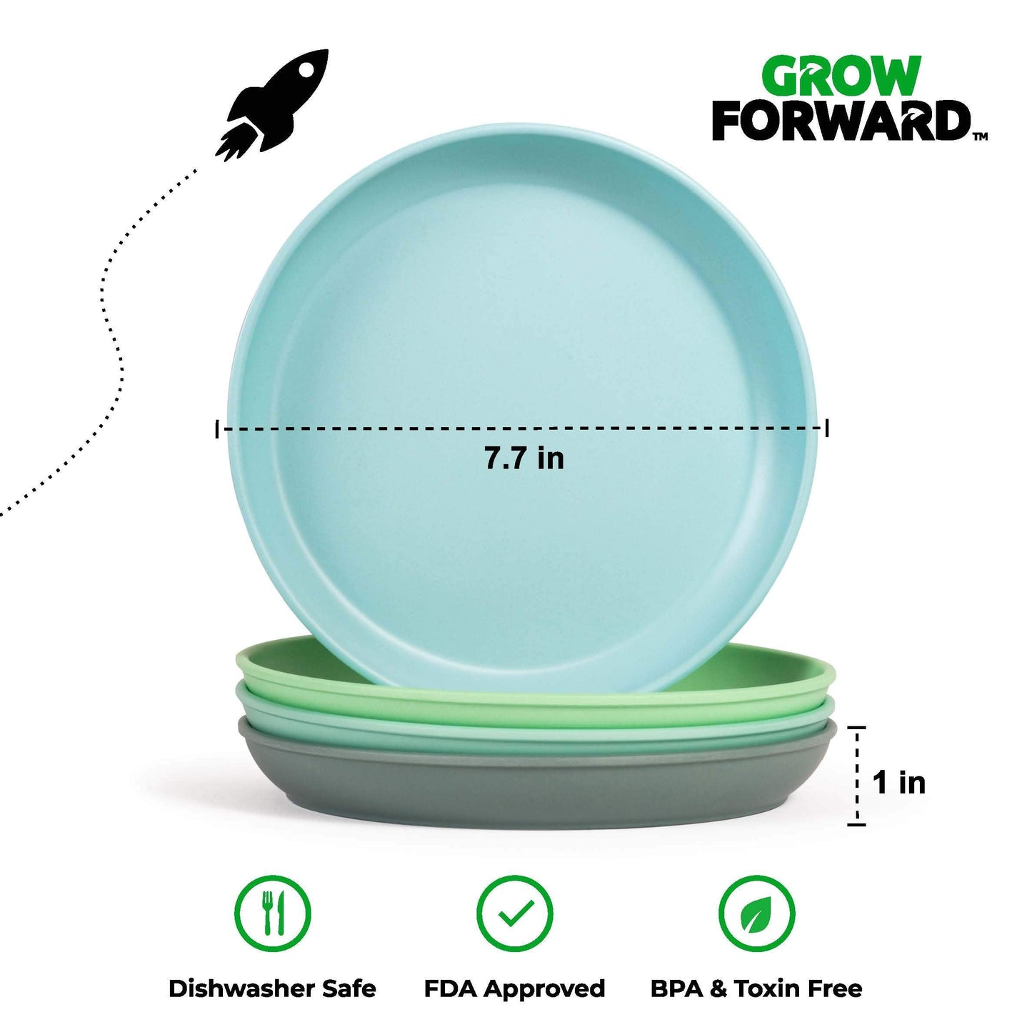 The Tribalist - Grow Forward: Kids Bamboo Bowl and Plate Set