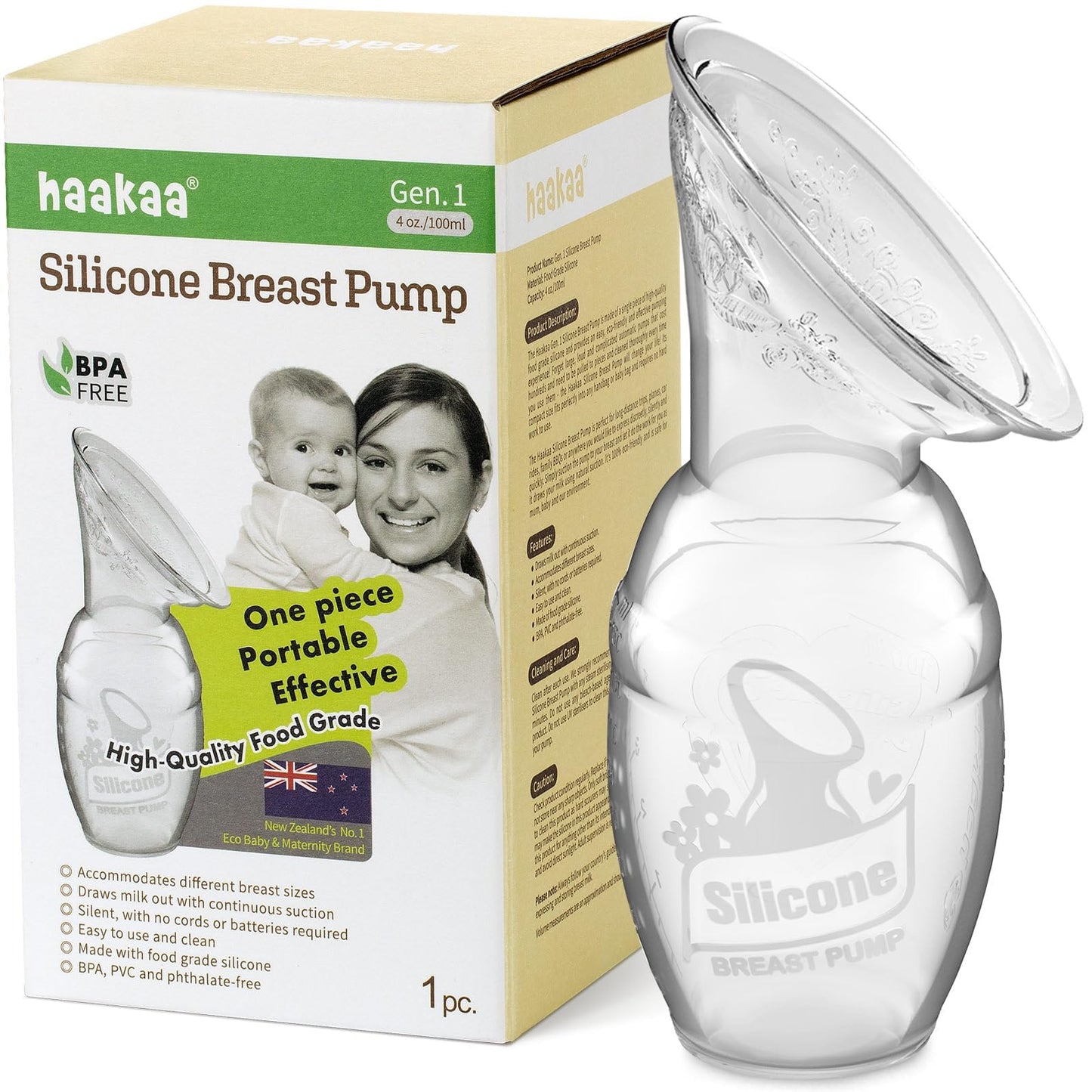 The Tribalist - haakaa: Manual Silicone Breast Pump (4oz/100ml)