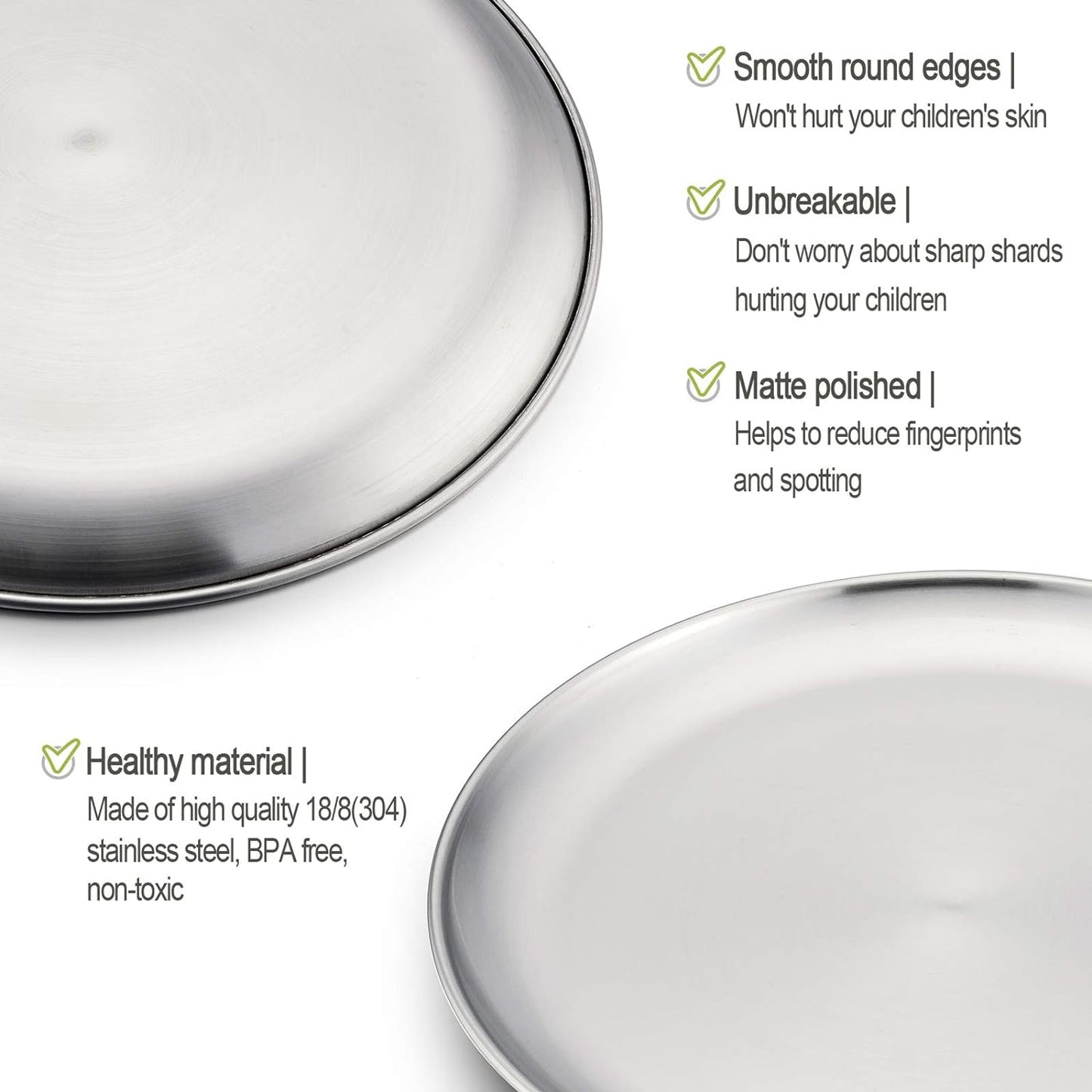 The Tribalist - HaWare HaWare: 18/8 Stainless Steel Kids Plates (Pack of 4)