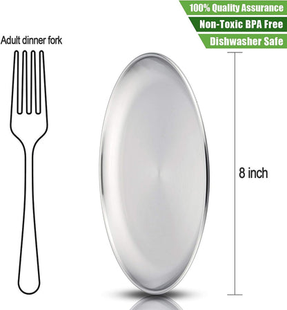 The Tribalist - HaWare HaWare: 18/8 Stainless Steel Kids Plates (Pack of 4)