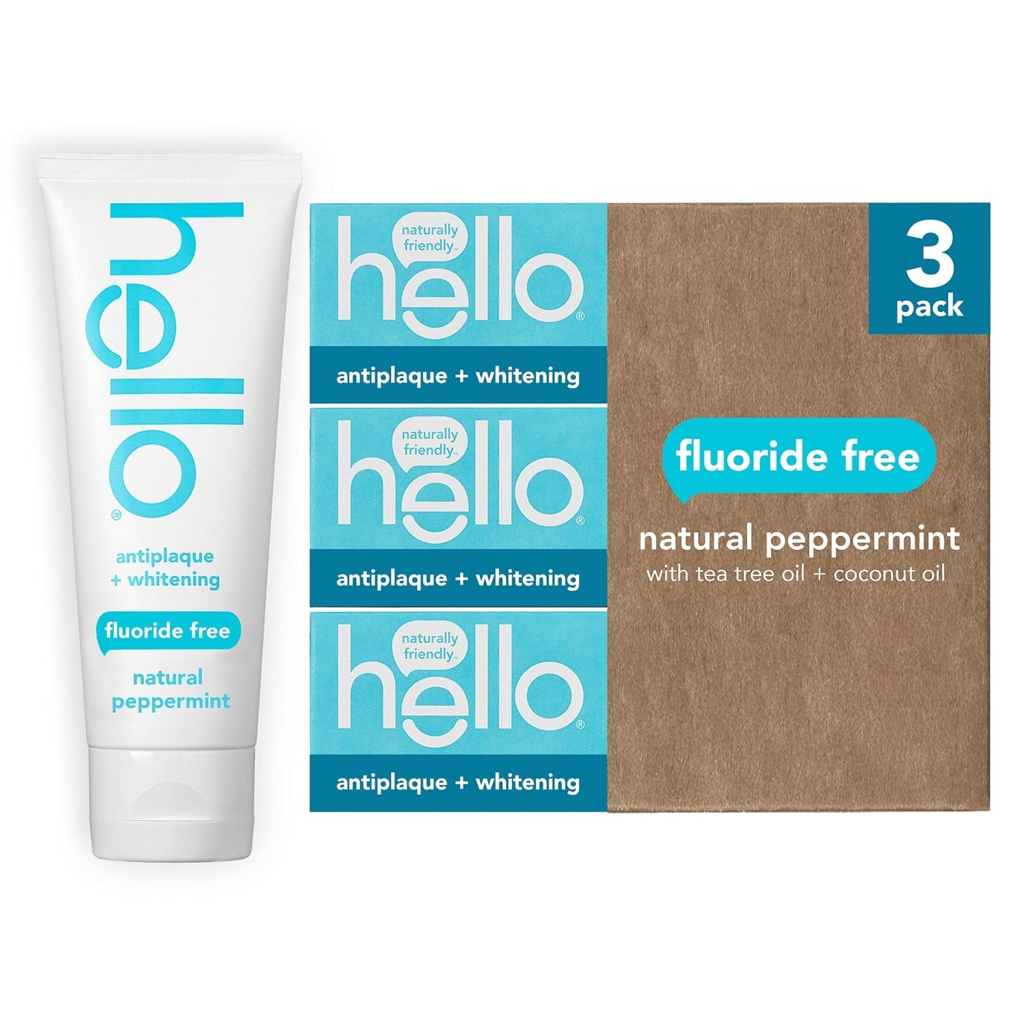 The Tribalist - Hello: Antiplaque + Whitening Fluoride Free Toothpaste,