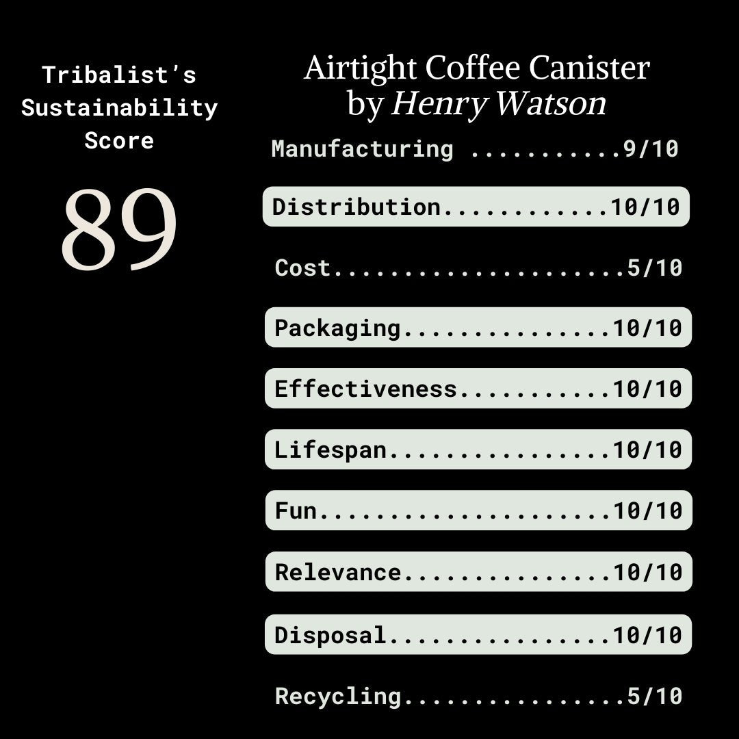 Henry Watson: Airtight Coffee Canister - The Tribalist