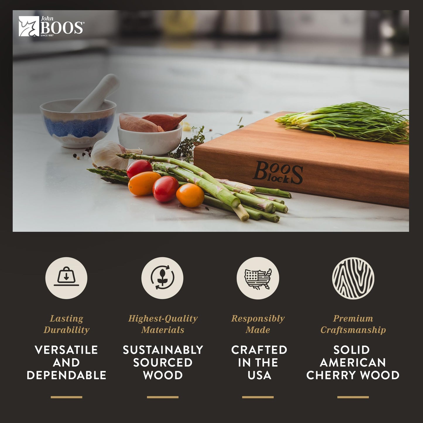 The Tribalist - John Boos: Maple Wood Rectangular Charcuterie Reversible Cutting Board