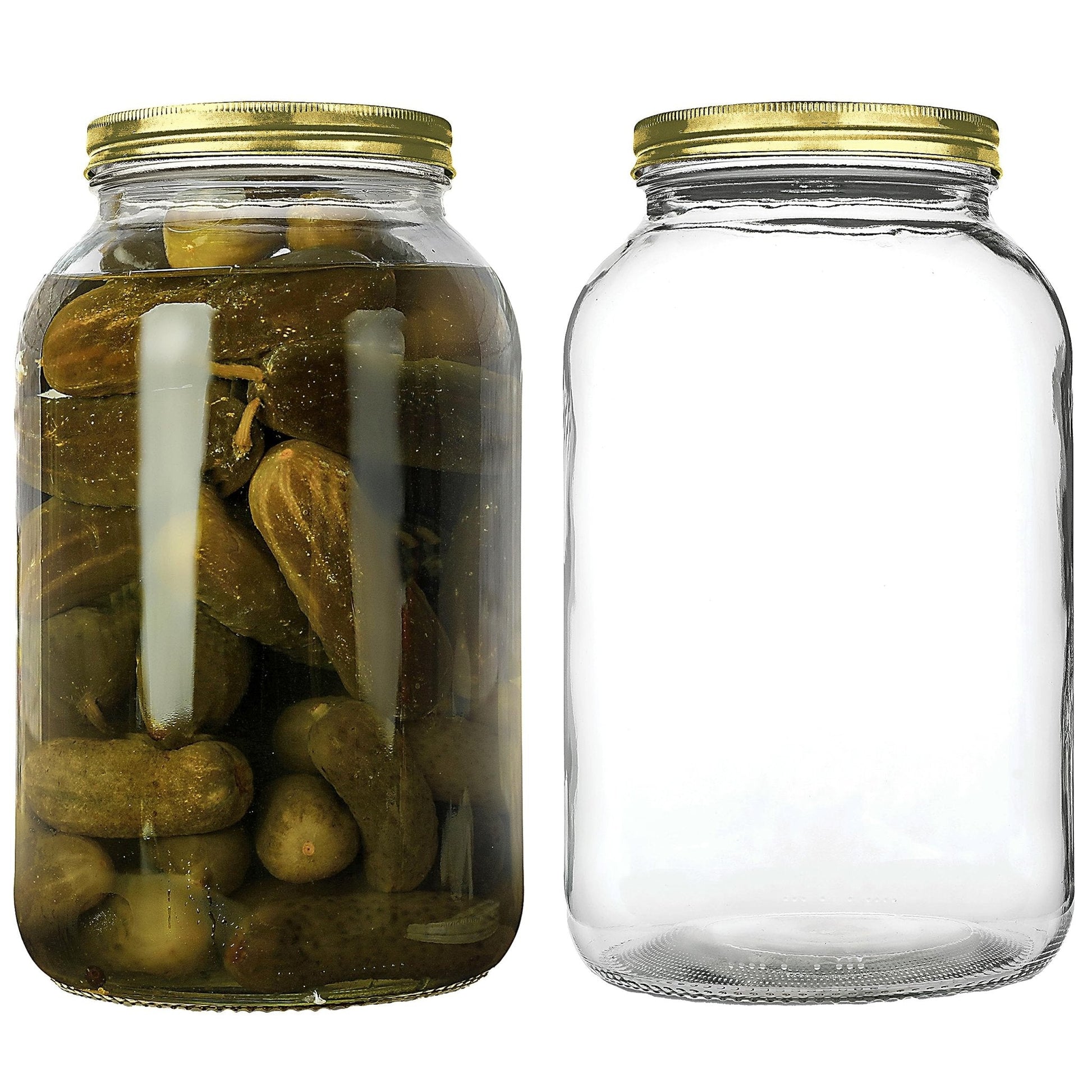 The Tribalist - Kitchentoolz: 1 Gallon Wide Mouth Glass Jar with Metal Lid