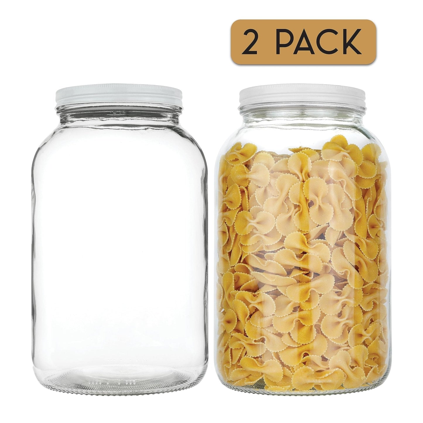 The Tribalist - Kitchentoolz: 1 Gallon Wide Mouth Glass Jar with Metal Lid