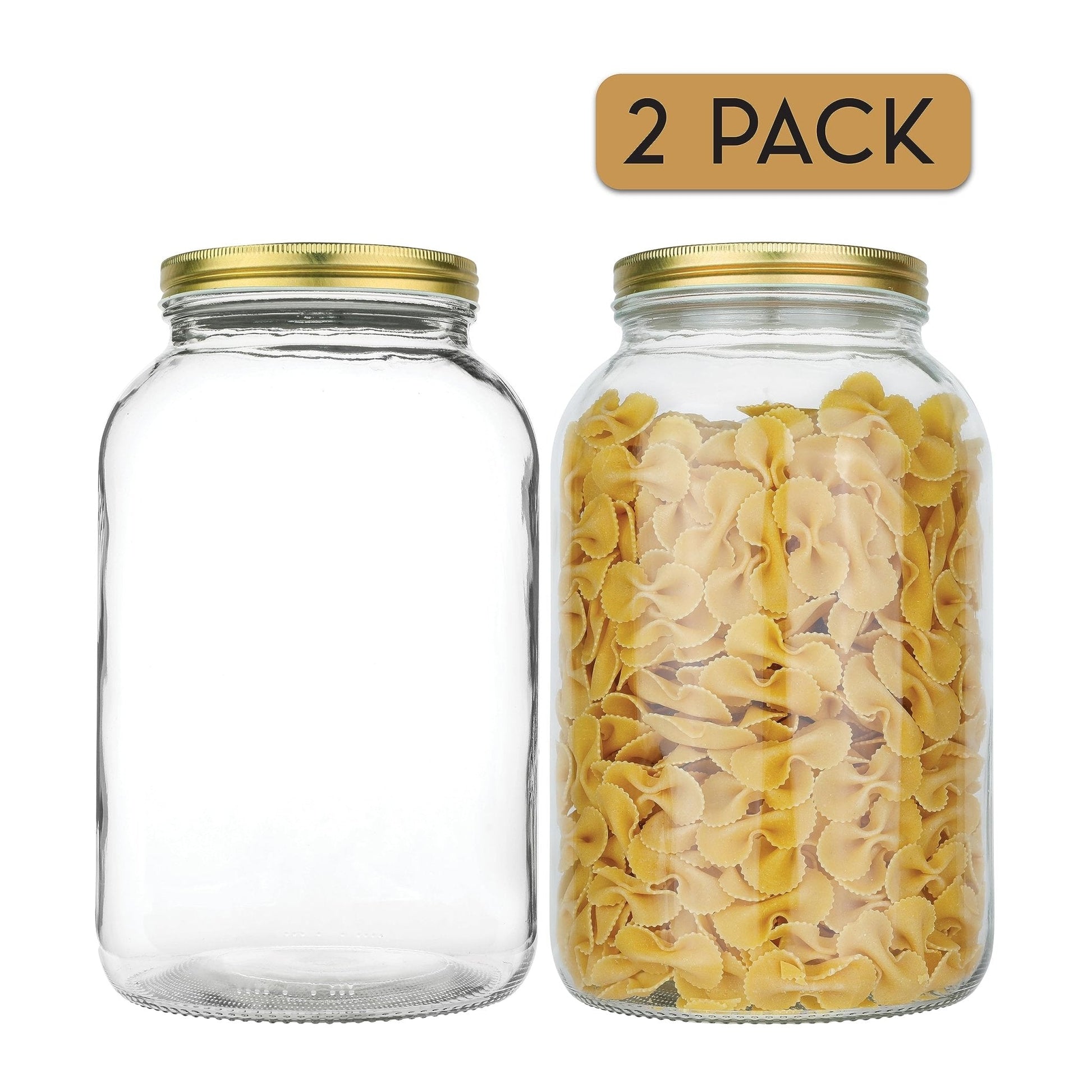 The Tribalist - Kitchentoolz: 1 Gallon Wide Mouth Glass Jar with Metal Lid