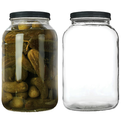 The Tribalist - Kitchentoolz: 1 Gallon Wide Mouth Glass Jar with Metal Lid