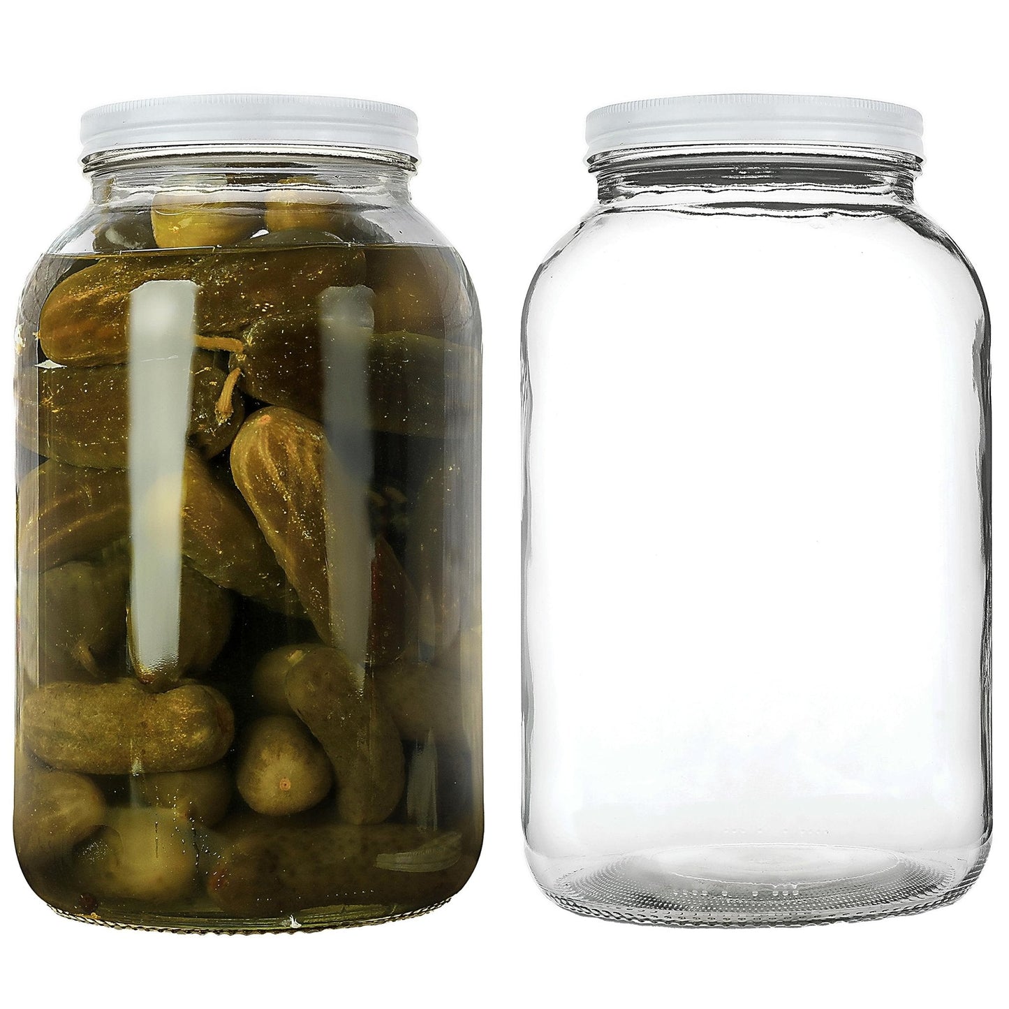 The Tribalist - Kitchentoolz: 1 Gallon Wide Mouth Glass Jar with Metal Lid