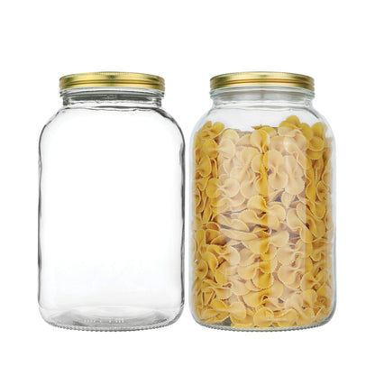 The Tribalist - Kitchentoolz: 1 Gallon Wide Mouth Mason Jar with Airtight Metal Lid (2 Pack)