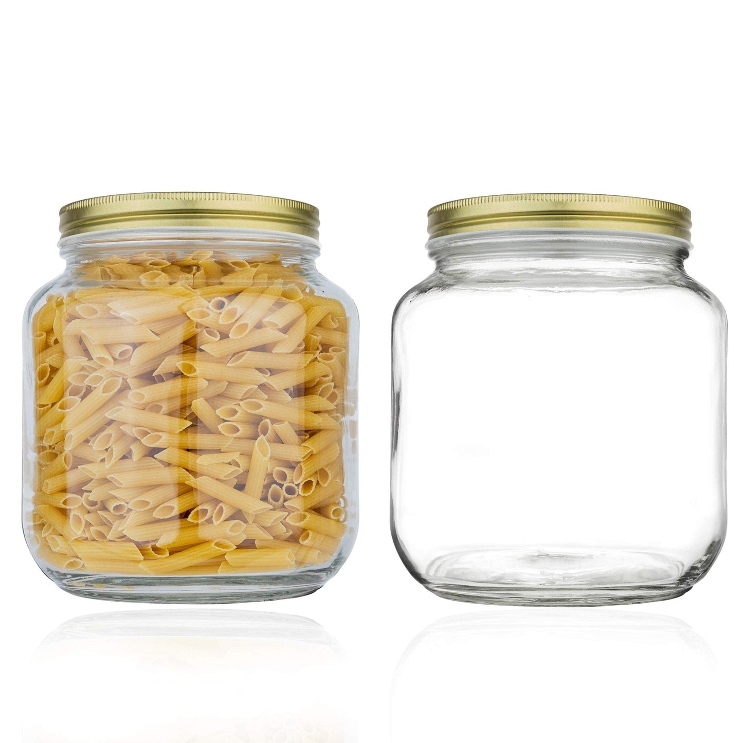 The Tribalist - Kitchentoolz: Half Gallon Wide Mouth Glass Mason Jar with Airtight Metal Lid