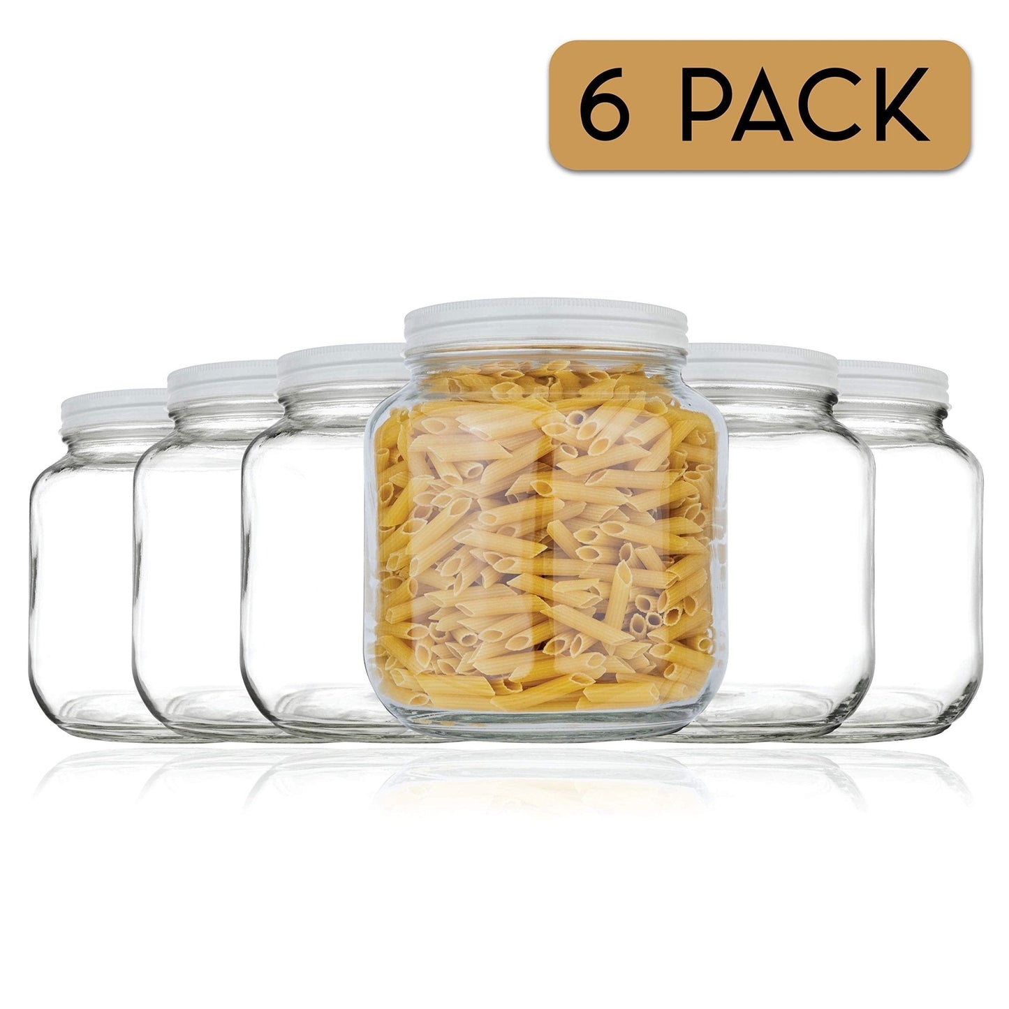 The Tribalist - Kitchentoolz: Half Gallon Wide Mouth Glass Mason Jar with Airtight Metal Lid