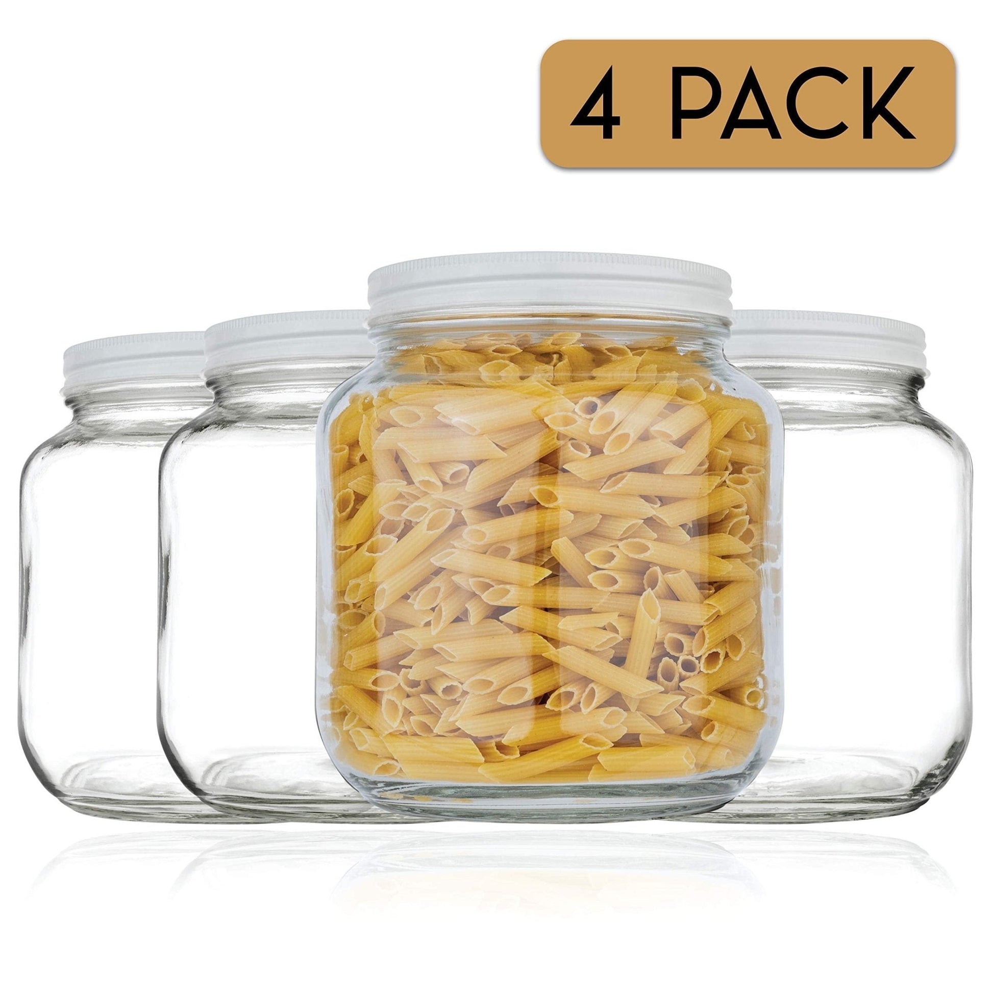 The Tribalist - Kitchentoolz: Half Gallon Wide Mouth Glass Mason Jar with Airtight Metal Lid