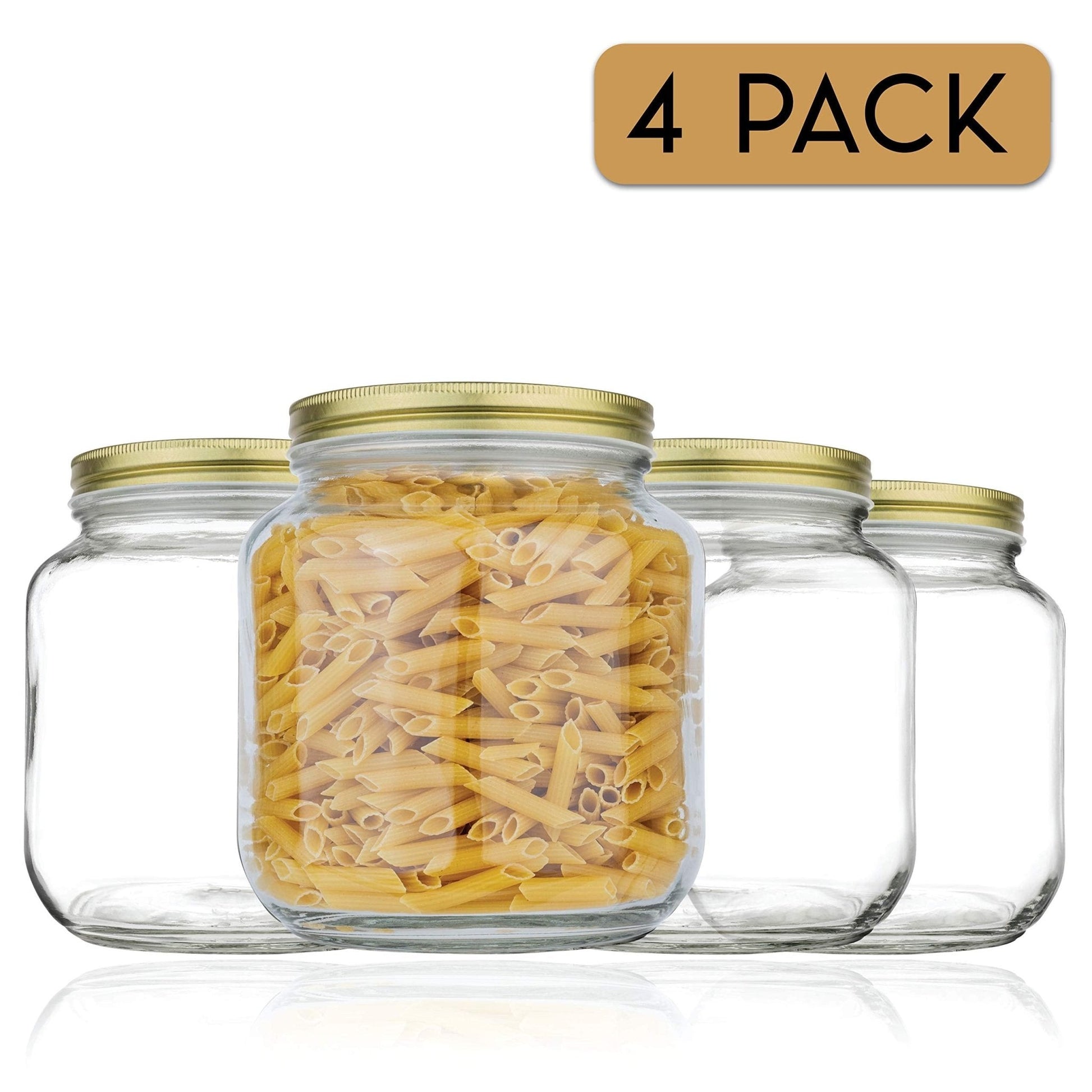 The Tribalist - Kitchentoolz: Half Gallon Wide Mouth Glass Mason Jar with Airtight Metal Lid