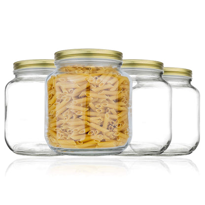 The Tribalist - Kitchentoolz: Half Gallon Wide Mouth Glass Mason Jar with Airtight Metal Lid