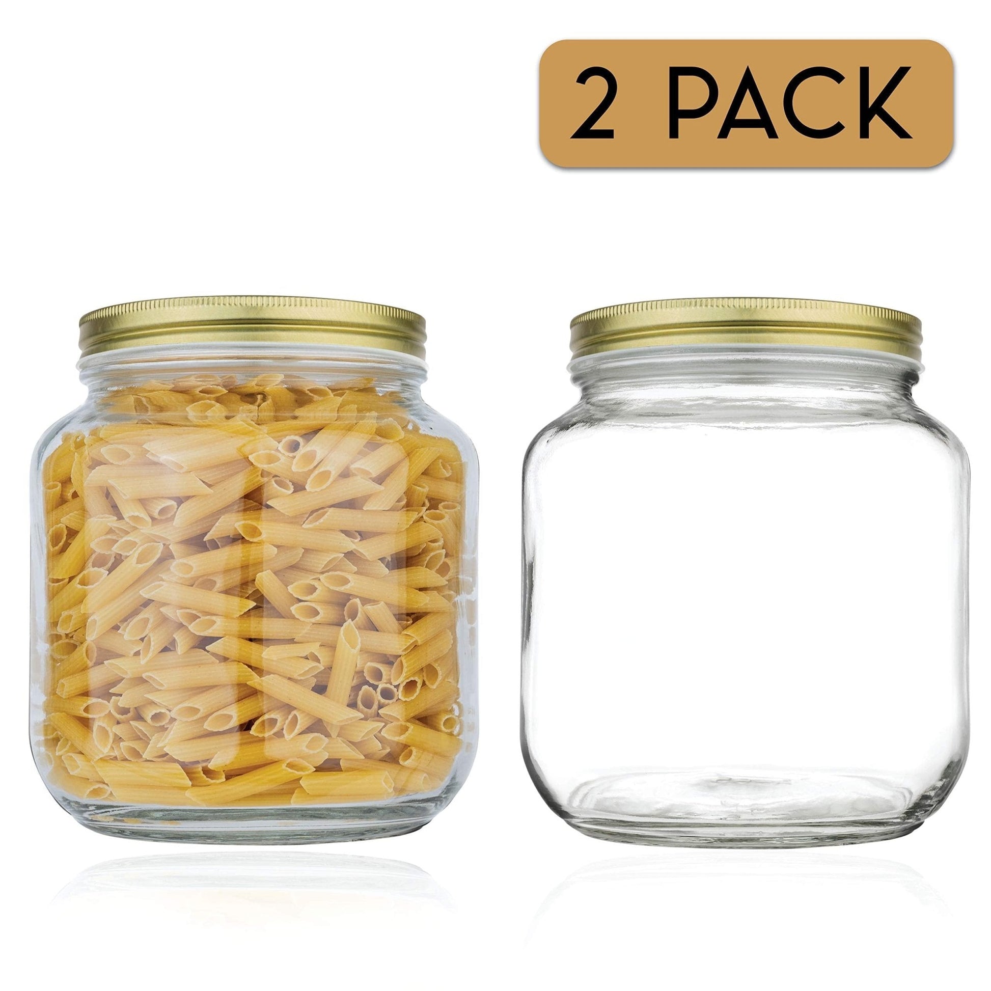 The Tribalist - Kitchentoolz: Half Gallon Wide Mouth Glass Mason Jar with Airtight Metal Lid