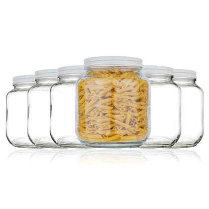 The Tribalist - Kitchentoolz: Half Gallon Wide Mouth Glass Mason Jar with Airtight Metal Lid