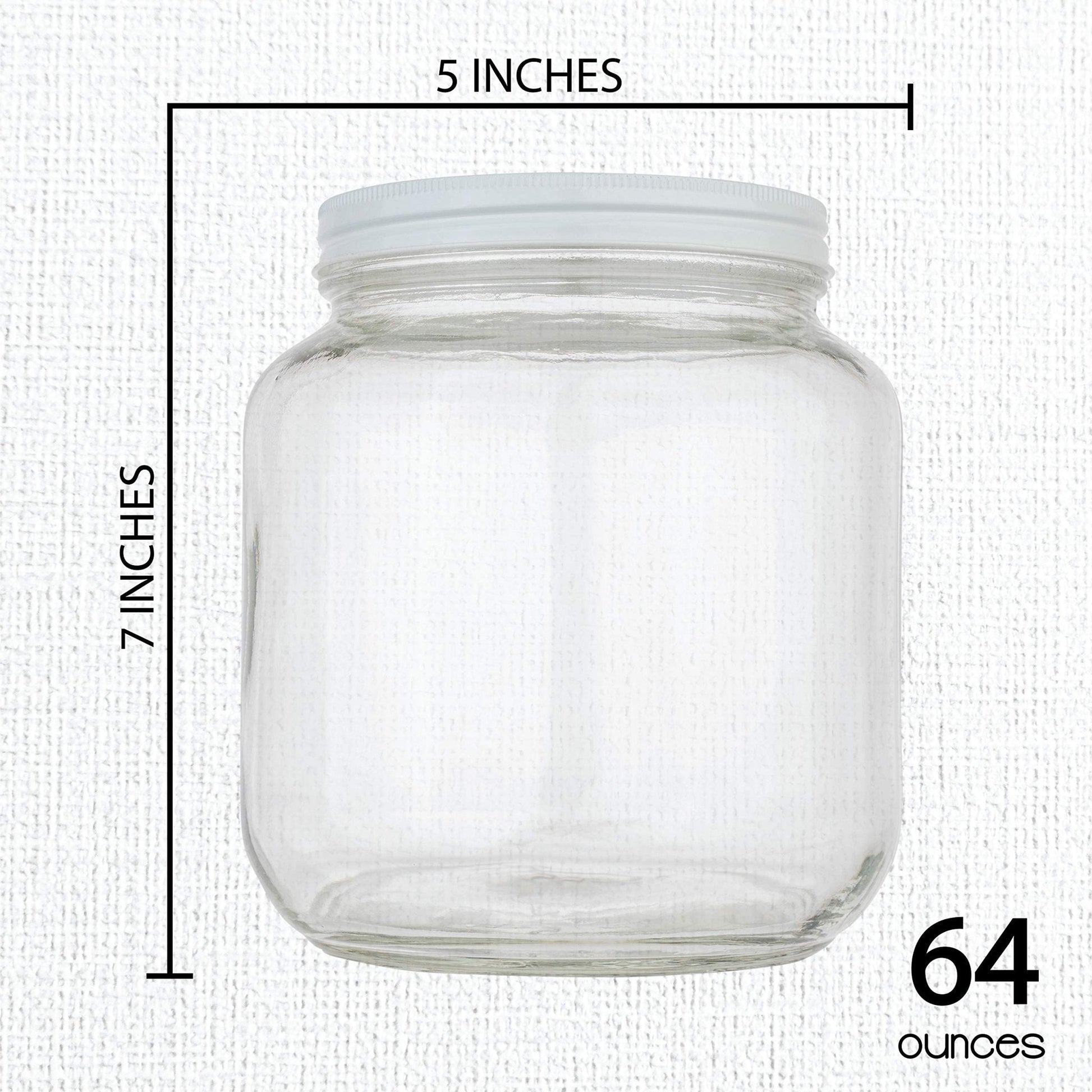 The Tribalist - Kitchentoolz: Half Gallon Wide Mouth Glass Mason Jar with Airtight Metal Lid