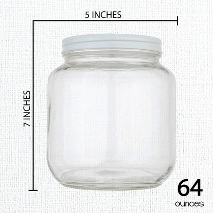 The Tribalist - Kitchentoolz: Half Gallon Wide Mouth Glass Mason Jar with Airtight Metal Lid