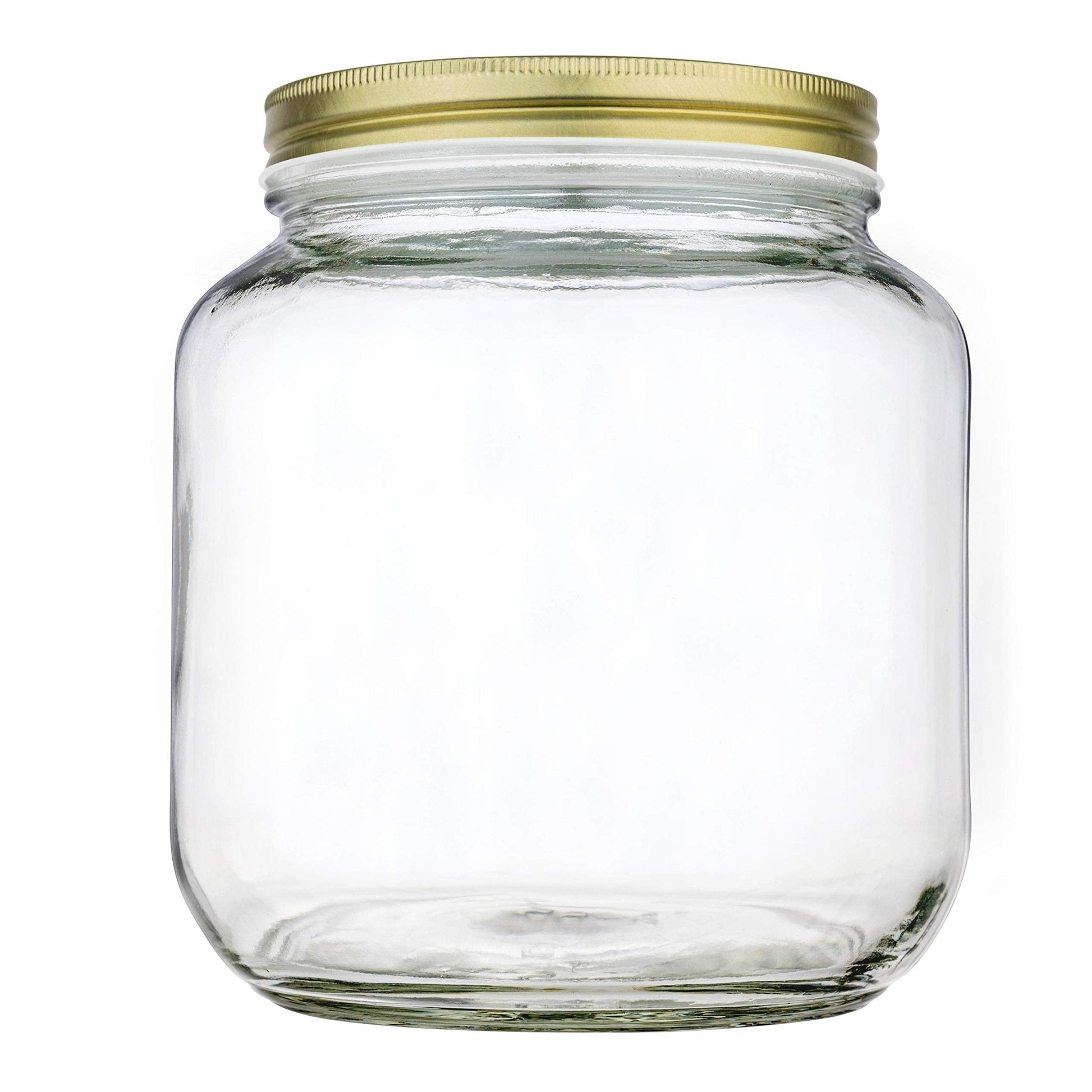 The Tribalist - Kitchentoolz: Half Gallon Wide Mouth Glass Mason Jar with Airtight Metal Lid