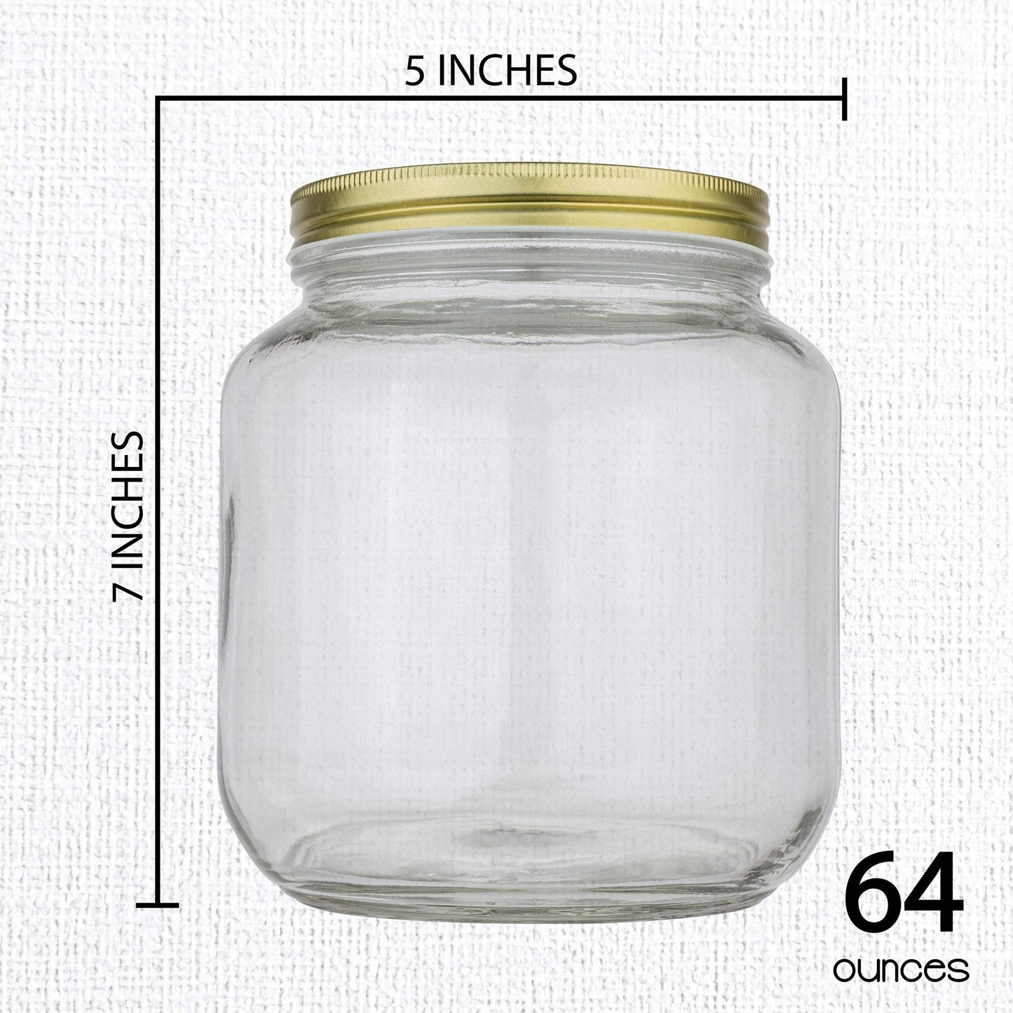 The Tribalist - Kitchentoolz: Half Gallon Wide Mouth Glass Mason Jar with Airtight Metal Lid