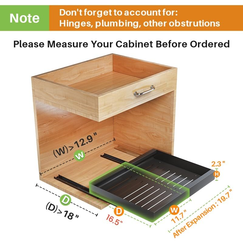 Kitstorack: Expandable Pull - Out Cabinet Organizer - Heavy - Duty & Microplastic - Free Slide - Out Drawer with Adhesive Nano Film - The Tribalist