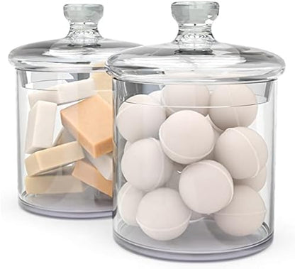 KooK: Glass Apothecary Jar Set Kitchen Storage Containers (36 Ounce, Set of 2) - The Tribalist