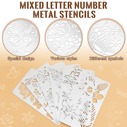 Lewtemi: Metal Stencils for Wood Burning - 6 Stainless Steel Templates for Crafting - The Tribalist