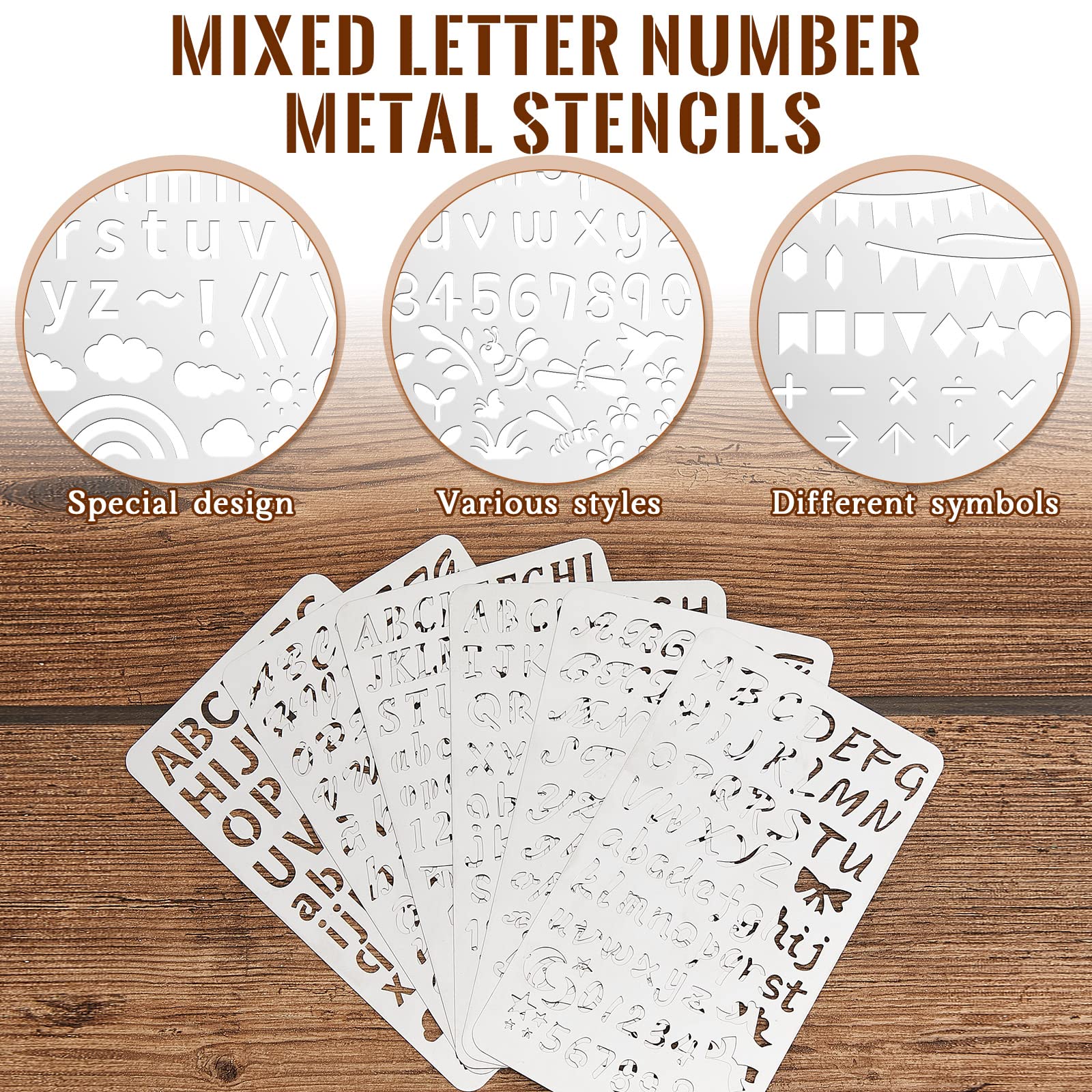 Lewtemi: Metal Stencils for Wood Burning - 6 Stainless Steel Templates for Crafting - The Tribalist