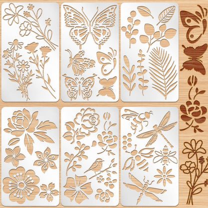 Lewtemi: Metal Stencils for Wood Burning - 6 Stainless Steel Templates for Crafting - The Tribalist