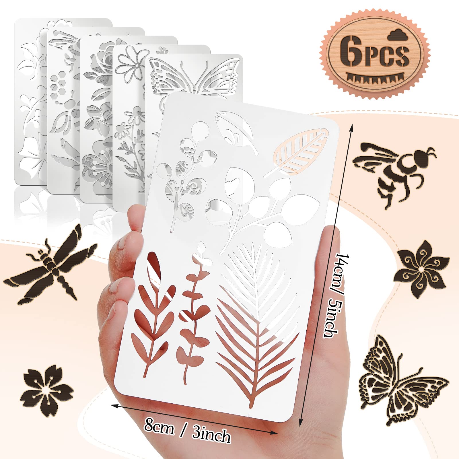 Lewtemi: Metal Stencils for Wood Burning - 6 Stainless Steel Templates for Crafting - The Tribalist