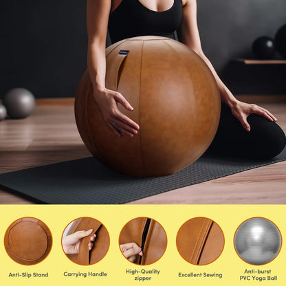 The Tribalist - LifeSpan Fitness Yoga Exercise Ball Chair, Back Support for Office/Home Gym, Balance Ball seat