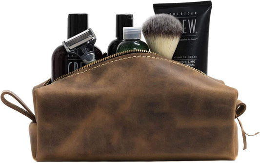 Lifetime Leather Co: Handmade Genuine Leather Toiletry Bag Travel Dopp Kit - The Tribalist