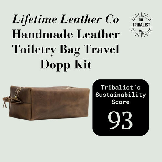 Lifetime Leather Co: Handmade Genuine Leather Toiletry Bag Travel Dopp Kit - The Tribalist