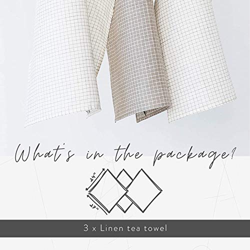 Magic Linen: Kitchen Towels - 100% Linen, Absorbs Quickly (Set of 3) - The Tribalist