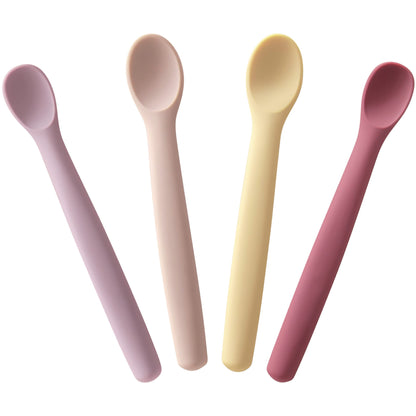 The Tribalist - Moonkie: 100% Food Grade Silicone Two Sizes Baby Spoons for Kids 4+ Months