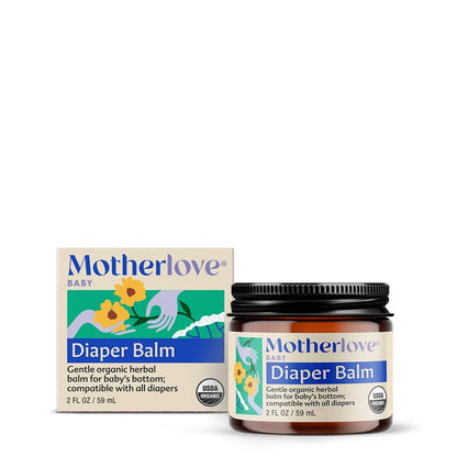 The Tribalist - Motherlove Diaper Balm (1 oz) Organic Herbal Diaper Rash Cream—Cloth Diaper Safe, Zinc Oxide & Petroleum-Free