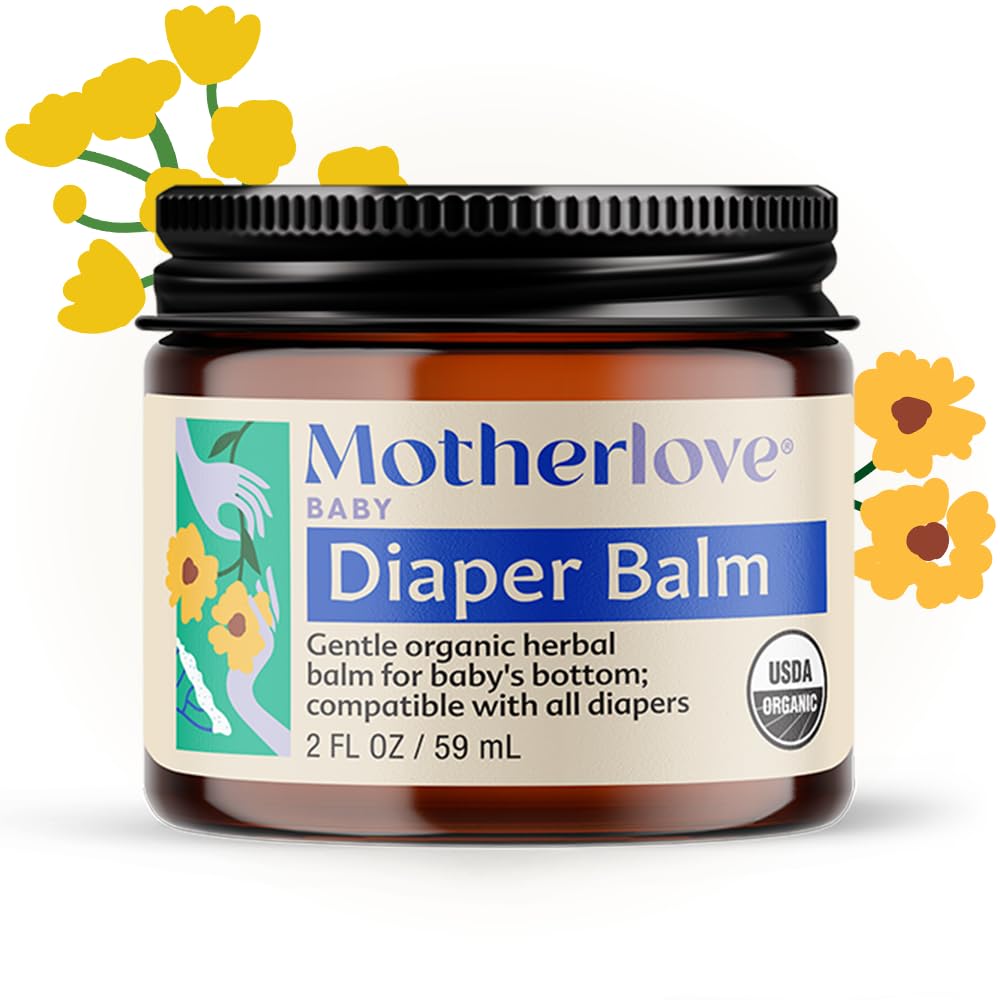 The Tribalist - Motherlove Diaper Balm (1 oz) Organic Herbal Diaper Rash Cream—Cloth Diaper Safe, Zinc Oxide & Petroleum-Free