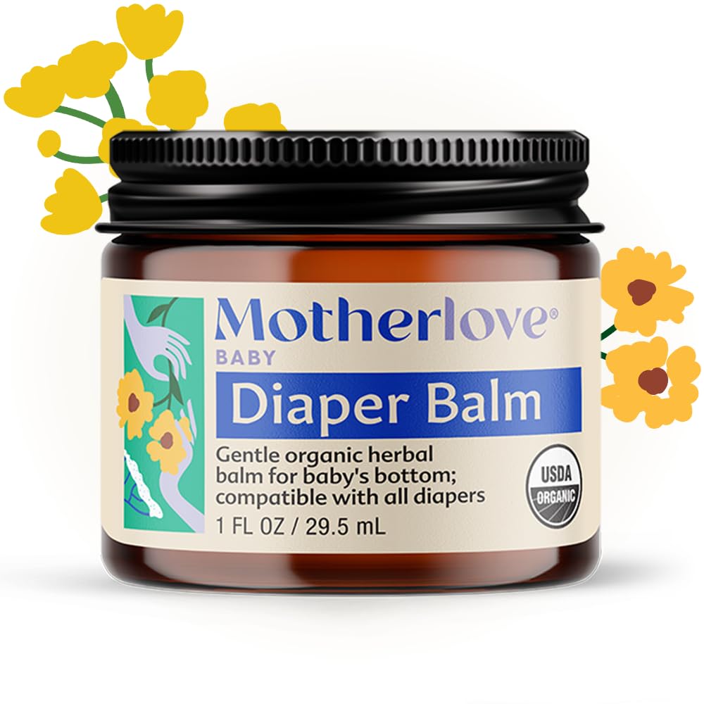 The Tribalist - Motherlove Diaper Balm (1 oz) Organic Herbal Diaper Rash Cream—Cloth Diaper Safe, Zinc Oxide & Petroleum-Free