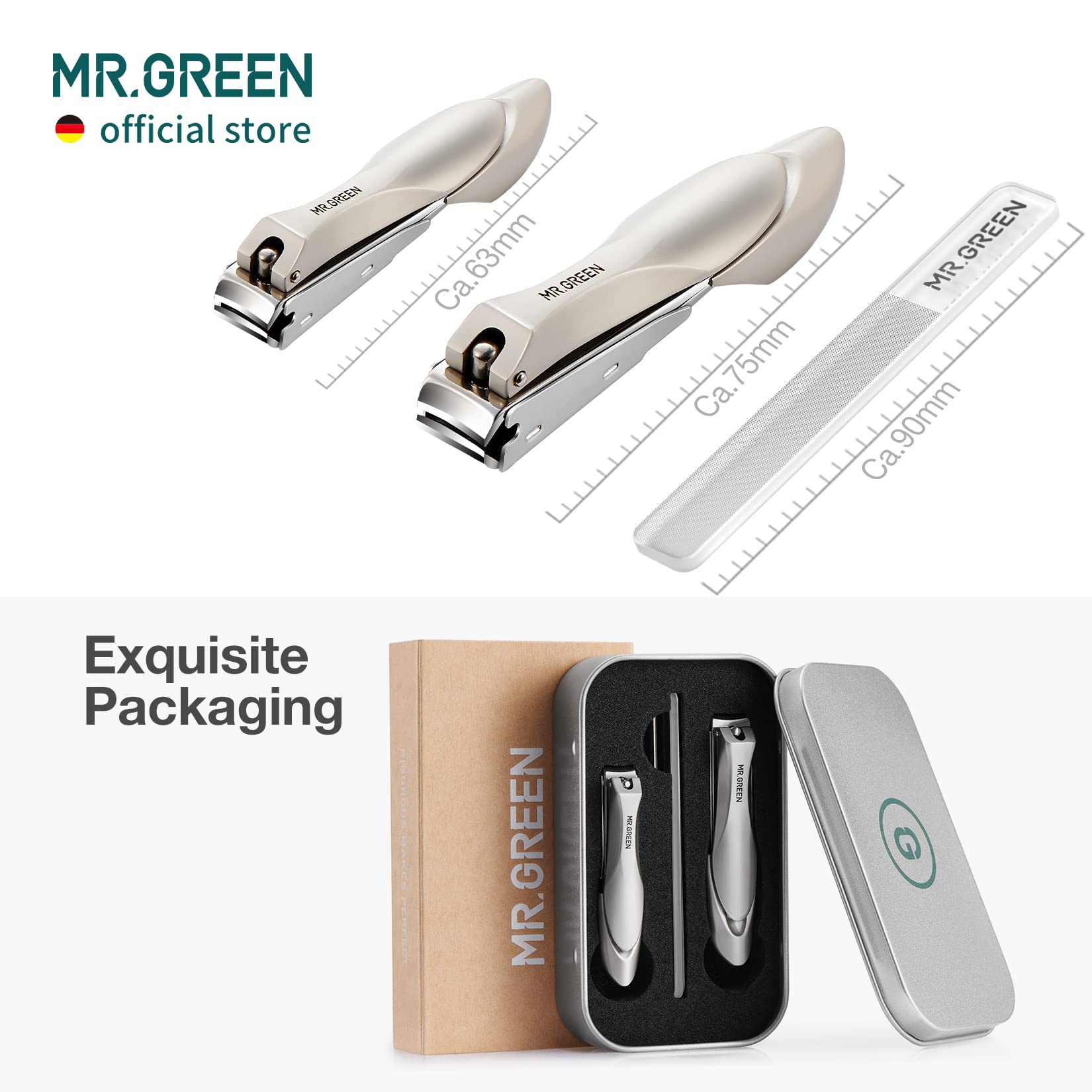 The Tribalist MR.GREEN Baby Safety Nail Clippers, Fingernail Cutter Newborn Baby, Convenient Nail File Manicure Tools